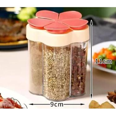 Imagem de Porta Tempero Organizador De Especiarias Em Plástico C/Tampa - Coisari