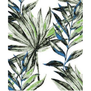 Imagem de Papel de Parede Folhas de Palmeira Baird em tons de Verde e Azul - Rol