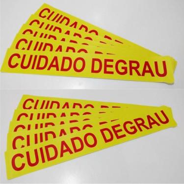 Imagem de Adesivo De Segurança - Cuidado Degrau - Medida: 90 X 14cm - Micro Ofic