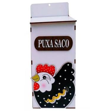 Imagem de Suporte com Dispenser Puxa Saco de Parede Decor - Galinha - Retrofenna