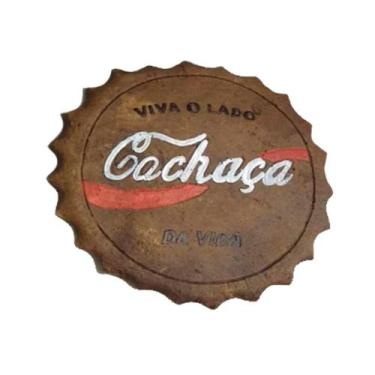 Imagem de Tampa de Barril Rústica Média em Alto Relevo Decor - Cachaça - Retrofe