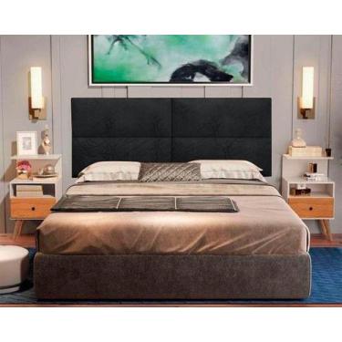 Imagem de Cabeceira Estofada Para Cama De Casal 004 Dobrável Produzida Em MDF/MD