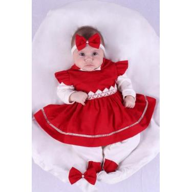 Imagem de Saida de Maternidade Para Bebe Menina Rose 04 peças Maria Alice  Roupa