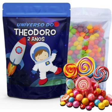Imagem de Kit Festa Com 5 Saquinhos Em Pé 12x19cm Vários Temas - Mundo da Bina, 