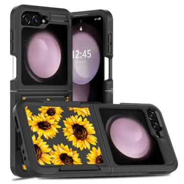 Imagem de Capa de telefone para Samsung Galaxy Z Flip 6 Girassol Samsung Zflip 6 Capas 2024 Flip Z 6 Slim Capa 2 em 1 Galaxy Zflip6 capa resistente de silicone capa de proteção à prova de choque