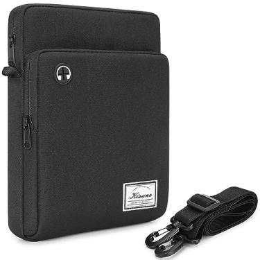 Imagem de KIZUNA Capa para tablet, bolsa mensageiro de ombro resistente à água de 10 polegadas para iPad Pro M2/11 polegadas A14 Air 5/26.7 cm Surface Go 3/26.7 cm Samsung Galaxy Tab A S6/Huawei, preta