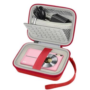 Imagem de Capa protetora e de transporte para câmera digital, AbergBest 21 Mega Pixels 2.7" LCD recarregável HD/Kodak Pixpro/Canon PowerShot ELPH 180/190 / Câmeras para viagens Sony DSCW800 / DSCW830