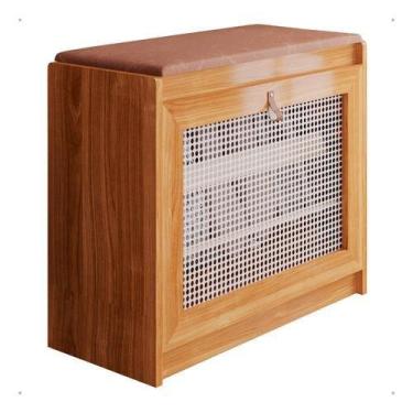 Imagem de Sapateira Banco Classic Retrô Para Hall De Entrada Quarto Madeira Maci