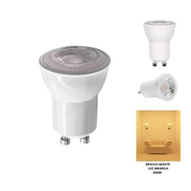 Imagem de Lampada LED 3,5W Mini Dicroica MR11 GU10 Branco Quente 3000K Bivolt - 