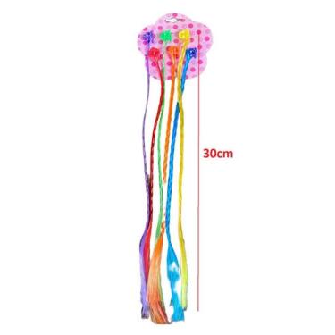 Imagem de Kit 6 Mechas Aplique De Cabelo Coloridas Com Piranha - Lynx produções