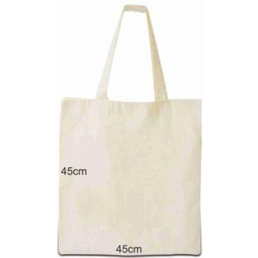 Imagem de Kit com 10 ecobags 45x45cm - 100% algodão cru - T2Click