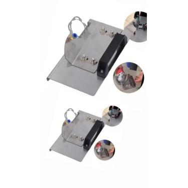 Imagem de 2 Suporte Guia Corte 45 Graus Chanfro Esmerilhadeira Lixadeira