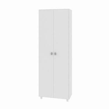 Imagem de Armário Multiuso Lavanderia 2 Portas 166x57x33,8 cm Branco - Tecnomobi