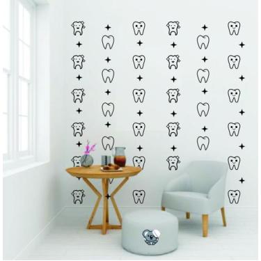 Imagem de Adesivo de Parede para Consultório Odontológico Dentinhos - Colakoala 