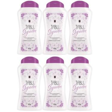 Imagem de Kit 6 Talco Desodorante Perfumado Tabu Segredos 100G - Dana - Dana Cos