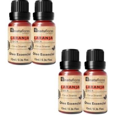 Imagem de OLEO ESSENCIAL LARANJA DOCE  PURO 10ml NATUFLORES kit 4 und