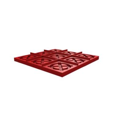 Imagem de Jogo da Velha Tátil Braille Baixa Visão - InclusivaDigital, Vermelho