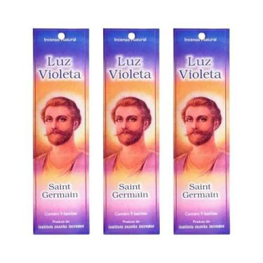 Imagem de  Incenso Luz Violeta de Saint Germain Ananda Kit 03 Unidades -Transmut