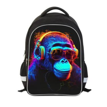 Imagem de Mochila ZRENTAO Kids 3D Reflective Cartoon Gorilla Space