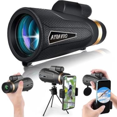 Imagem de Telescópio monocular 12 x 60 com suporte para smartphone e tripé atualizado, mira SMC e BAK4 de alta potência, presentes de aniversário para homens, pai, marido, adolescente, presente de elefante