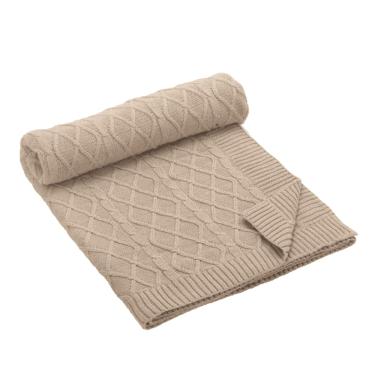 Imagem de Manta Decorativa para Sofá Bege 150cm