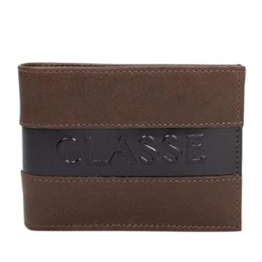 Imagem de Carteira Masculina de Couro Slim Sem Fecho Classe - Classe Couro, Brow