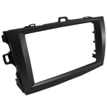 Imagem de Moldura Painel Central 2 Din Dvd Mp5 Toyota Corolla 2009 à 2014 Preta 
