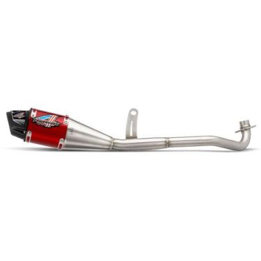Imagem de Escapamento Pro Tork Powercore 4 Moto Pop 110i 2016 À 2022, VERMELHO, 