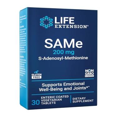 Imagem de Life Extension O mesmo 200 mg promove o humor, o fígado e a saúde das articulações – não geneticamente modificados, sem glúten, vegetariano – 30 comprimidos vegetarianos revestidos com enteria