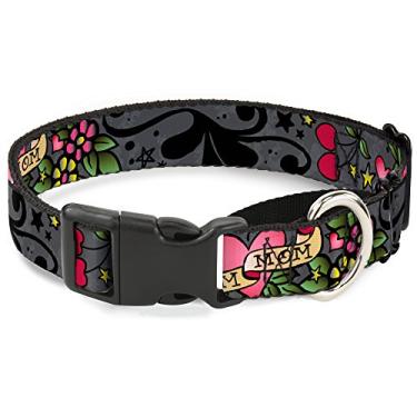 Imagem de Buckle-Down MGC-W31350-S Coleira para cães com martingale cinza, 2,5 cm de largura, serve para pescoços de 23 a 38 cm - pequeno