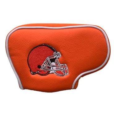 Imagem de Team Golf Capa de taco de golfe NFL Cleveland Browns, capa para taco de golfe, serve para a maioria dos putters de lâmina, Scotty Cameron, Taylormade, Odyssey, Titleist, Ping, Callaway