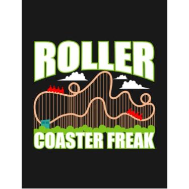 Imagem de Roller Coaster Freak Gift Park Kirmes Notebook: Collection Journal Subject 100 Lined pages 8.5x11 College Ruled Paper
