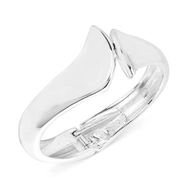 Imagem de Robert Lee Morris Soho Bracelete com pingente articulado de desvio escultural, prata