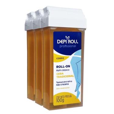 Imagem de Depilatorio Depiroll RollOn 100g Tradicional  Kit Com 3 Un - Depi Roll