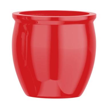 Imagem de Vaso Vietnamita Fibra De Vidro Caribe M 38cm Decorativo (Vermelho)