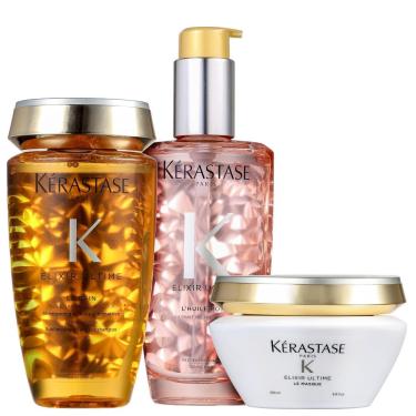 Imagem de Kit Kérastase Elixir Ultime Masque Rose (3 Produtos)