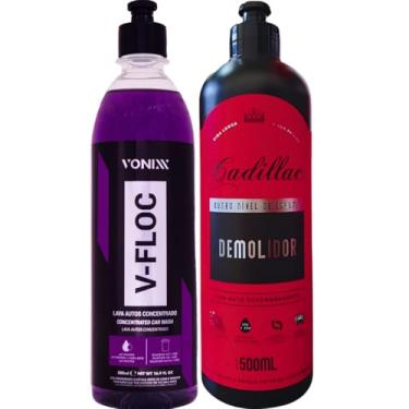 Imagem de Kit Limpeza Automotiva Shampoo V-floc Vonixx Demolidor 500ml