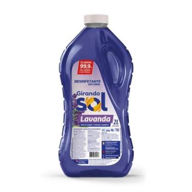 Imagem de Desinfetante Perfumado Lavanda Girando Sol 2L, Desinfetante Líquido De