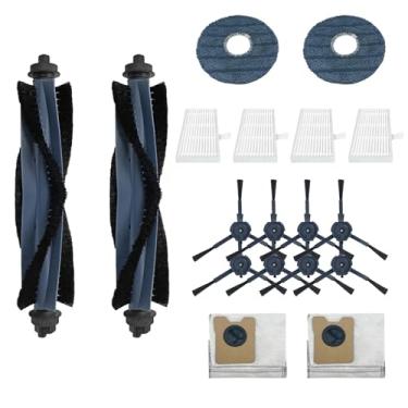 Imagem de HUAYUWA Kit de acessórios para aspirador de pó compatível com EUFY OMINI C20, peças de substituição de aspirador de pó e limpador de esfregão (2 escovas de rolo + 4 filtros + 8 escovas laterais + 2