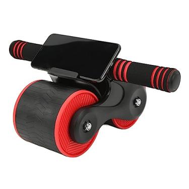 Imagem de ROLO AB ROLO, AB EQUIPAMENTO DE TRABALHO ABS METAL METAL DUPLO REDO ABOMINAL ROLO DE ROLO AB ROLO DE RODA COM PROTEÇÃO PARA APEAÇÃO, FIENTE ABDOMINAL, Expansão do Peito (Vermelho