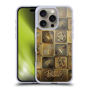 Imagem de Head Case Designs Capa de gel macia oficialmente licenciada pela HBO Game of Thrones All Houses Golden Sigils compatível com Apple iPhone 16 Pro