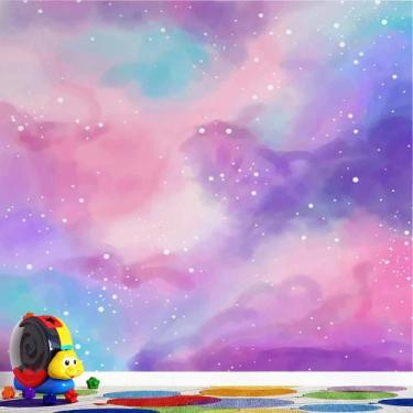 Imagem de Papel de Parede Aquarela Galáxia - AloPapers, 1,50m de largura, 1.60m 