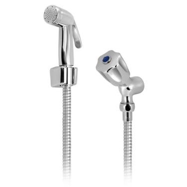 Imagem de Ducha Higiênica P/ Banheiro Cromado Registro Metal Completo - Modelar