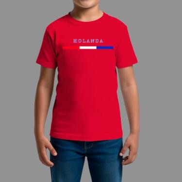 Imagem de Camiseta Infatil Masculina Streetwear Casual Manga Curta Holanda - Rod