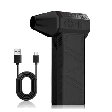 Imagem de Espanador de ar comprimido ultra-potente, com pressão de vento de 300.000 RPM/350 G - Espanador de ar elétrico de liga de alumínio para remoção de poeira/neve resistente, mini soprador portátil para