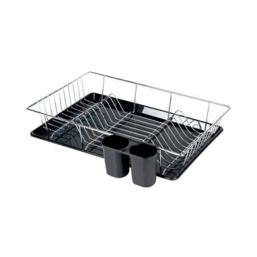 Imagem de Escorredor de Louças Mor 18 Pratos 5214 Preto