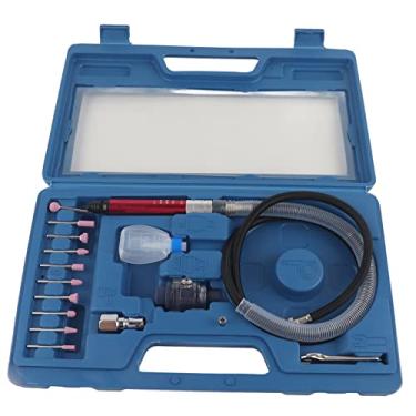 Imagem de Kit de micro moedor de ar de 17 unidades, caneta de moedor pneumático, ferramenta de ar de moedor de lápis para limpeza e polimento de joias, cabeçotes de cilindro de