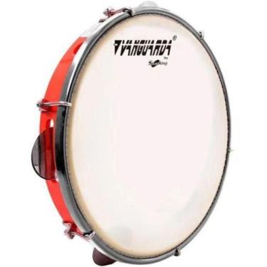 Imagem de Pandeiro Vanguarda 10 ABS Vermelho Pele Leitosa  - Spanking