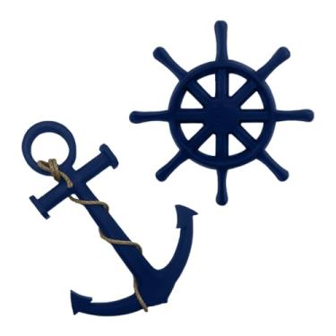 Imagem de Kit Âncora e Timão Decoração Piscina Praia Marina Restaurante Beira Mar Polietileno