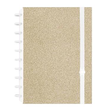 Imagem de Caderno Criativo Glitter Dourado A4/A5 Disco Inteligente (Grande A4)